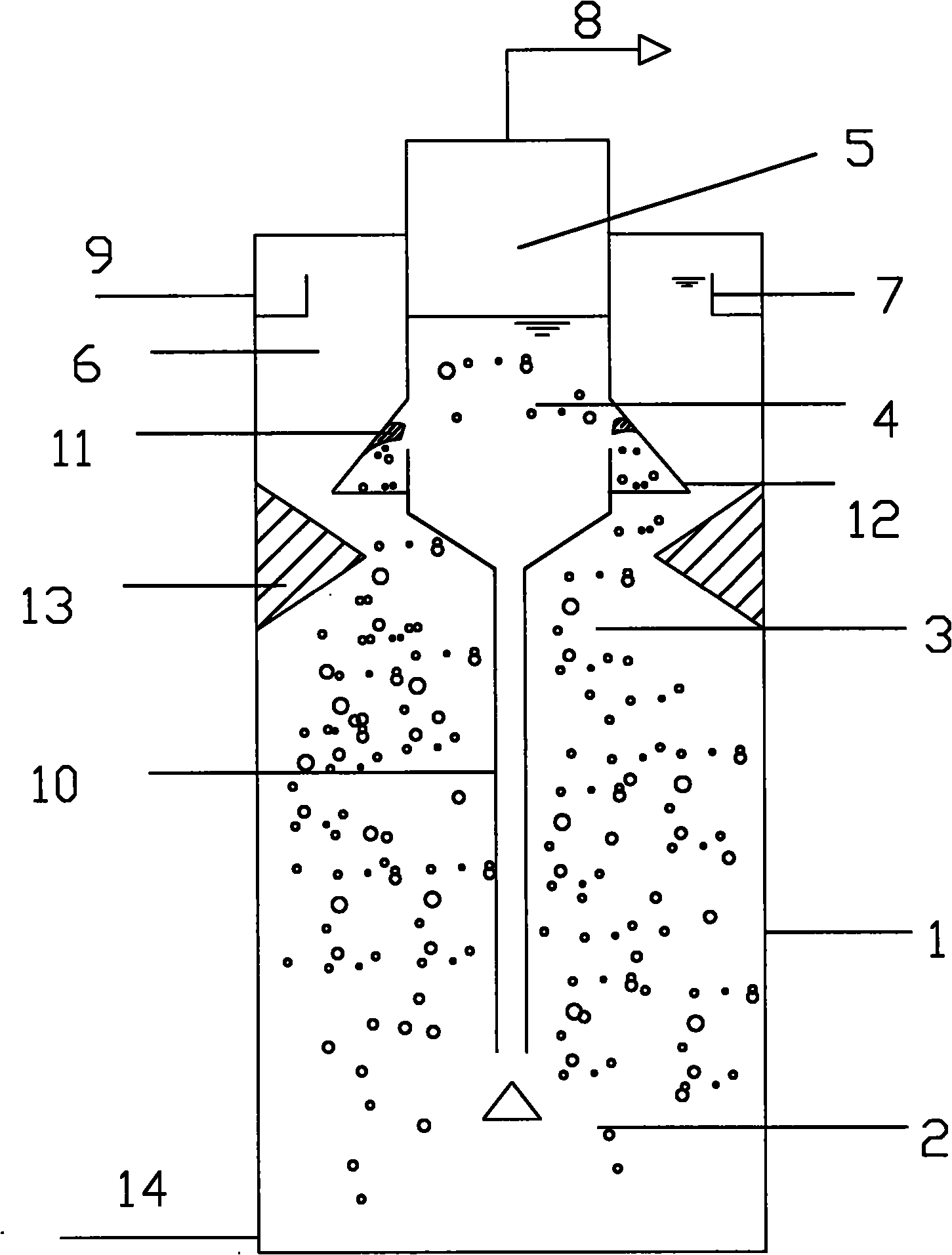 Internal circulation upflow anaerobic sludge blanket reactor