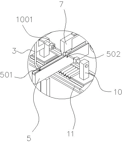 Automatic detection device for internal diameters of ceramic tubes