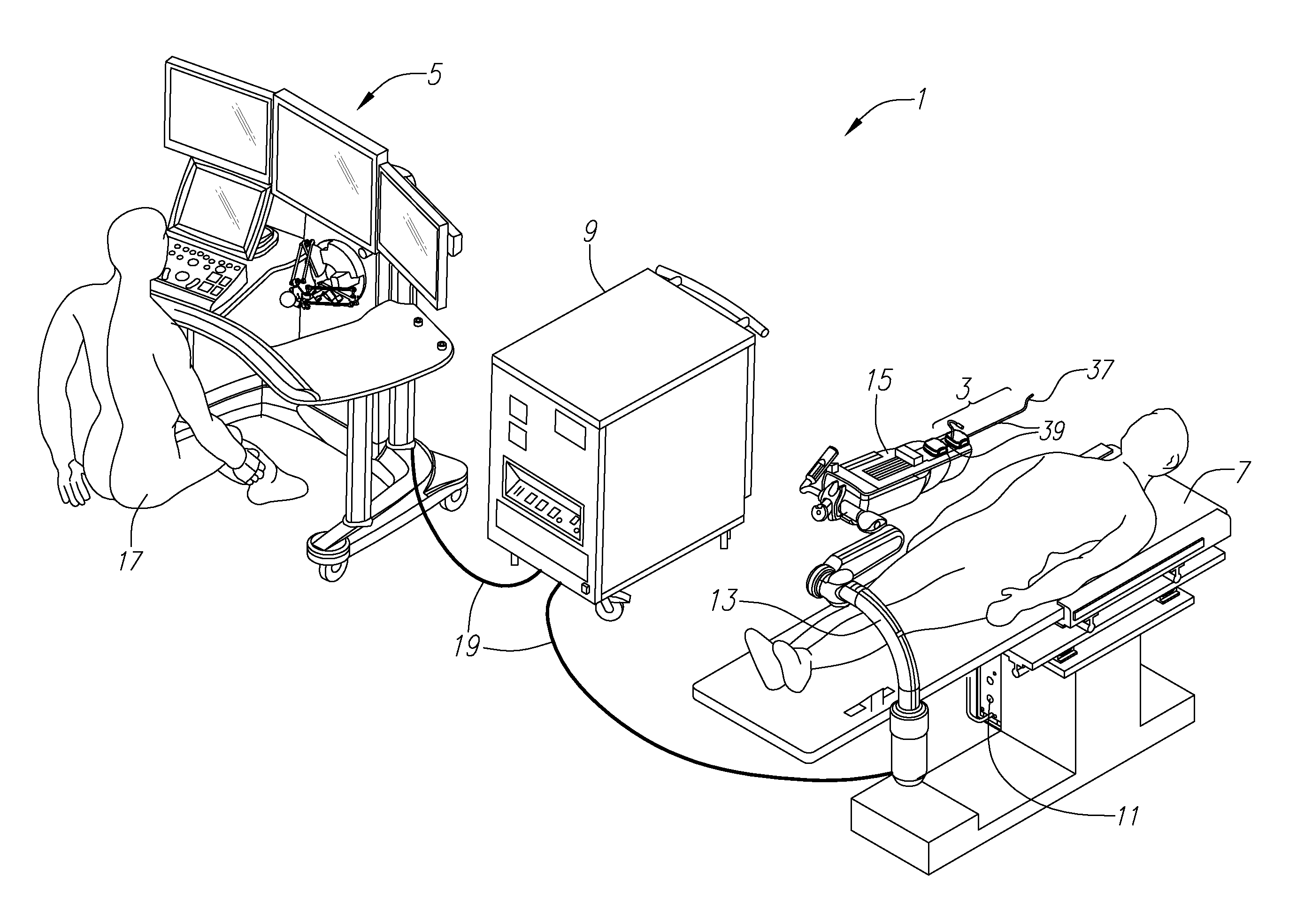 Interface assembly for controlling orientation of robotically controlled medical instrument
