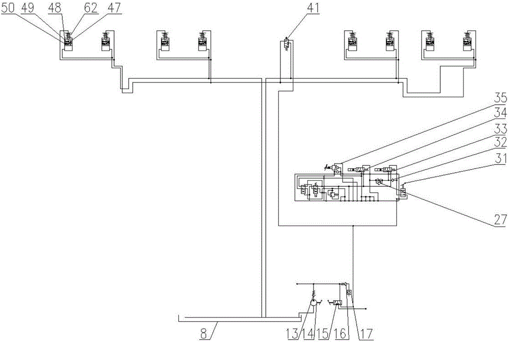 Novel diesel engine monorail crane hydraulic system