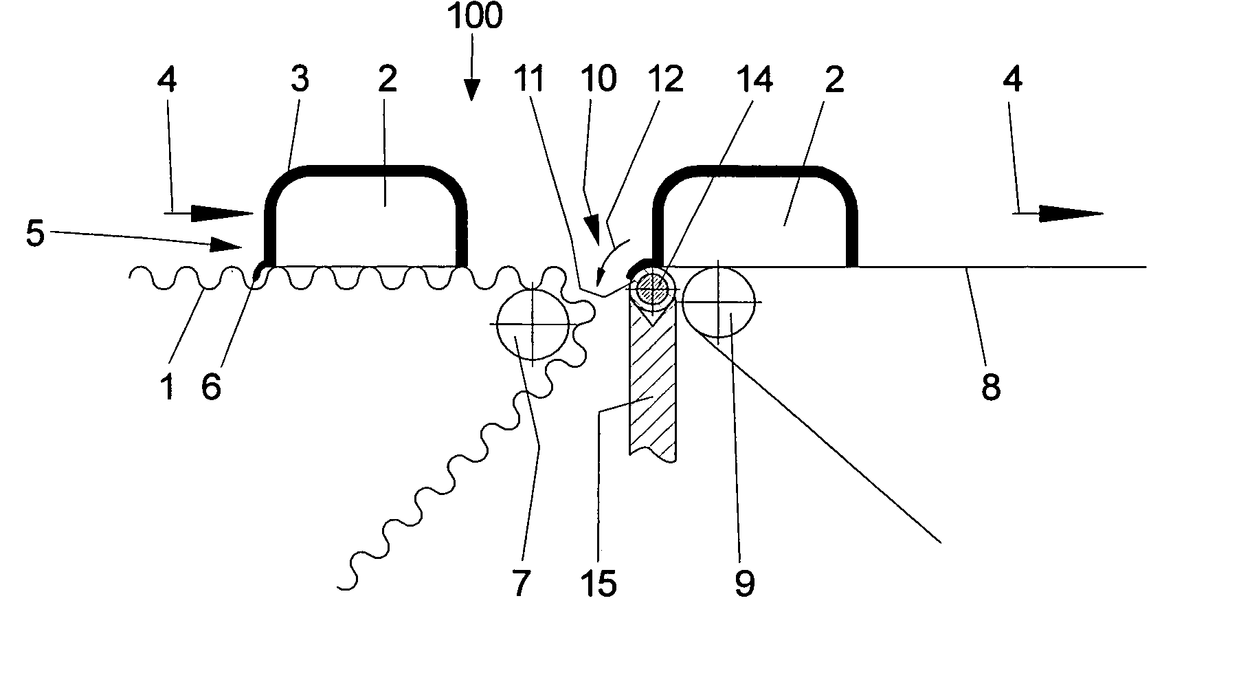 Apparatus for removing molten mass from confectionaries