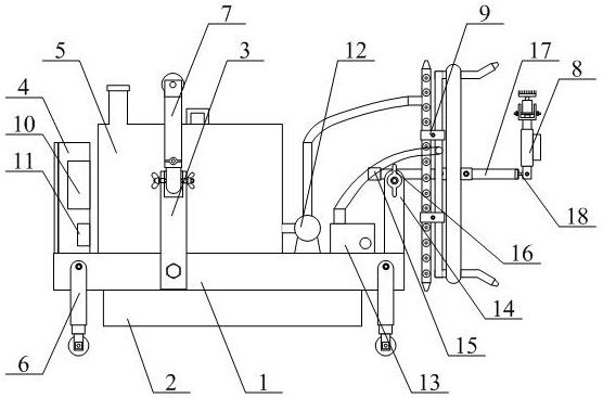 An adjustable suction anti-corrosion device for the inner surface of oil production pipes