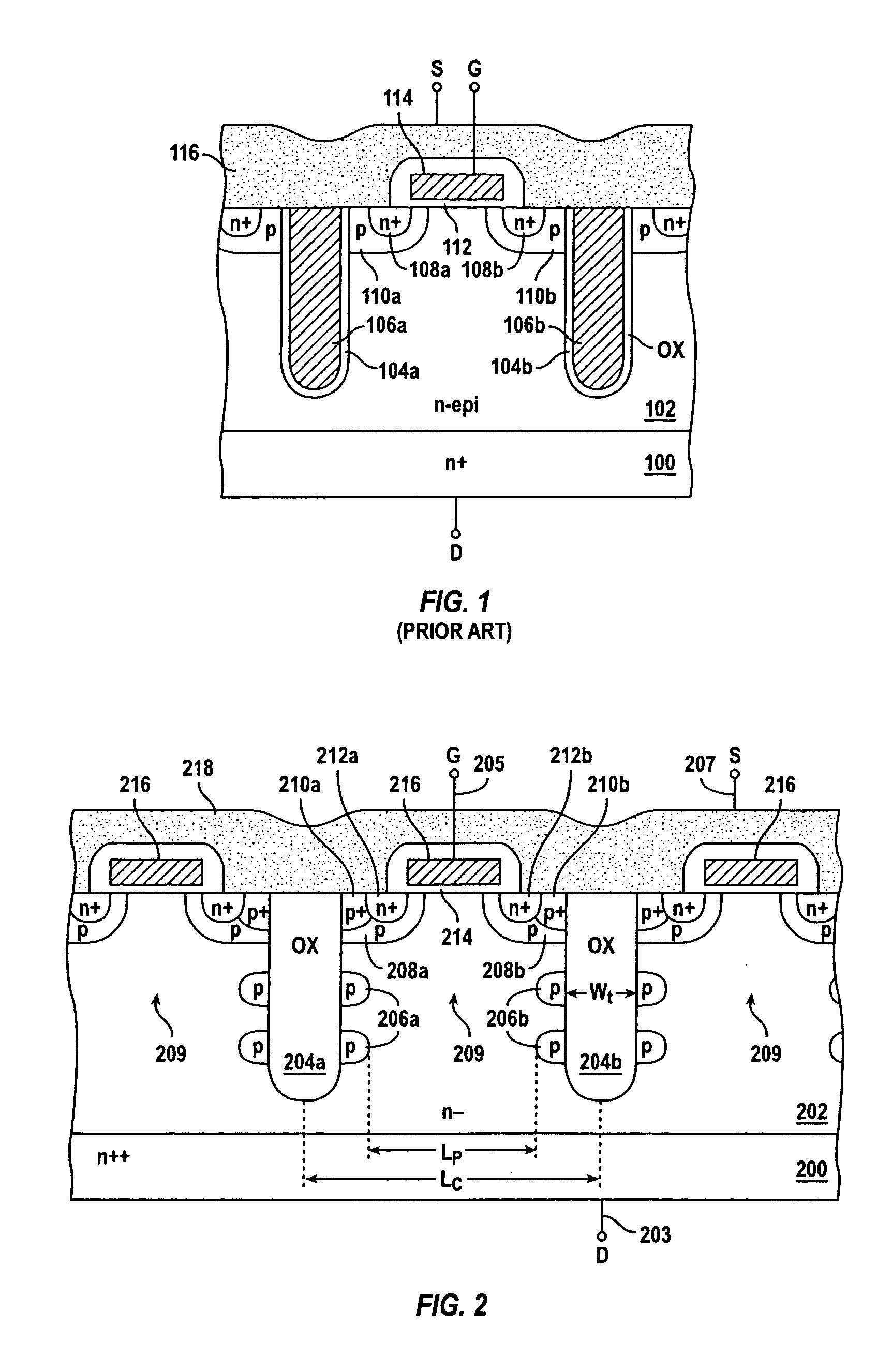 Vertical charge control semiconductor device with low output capacitance