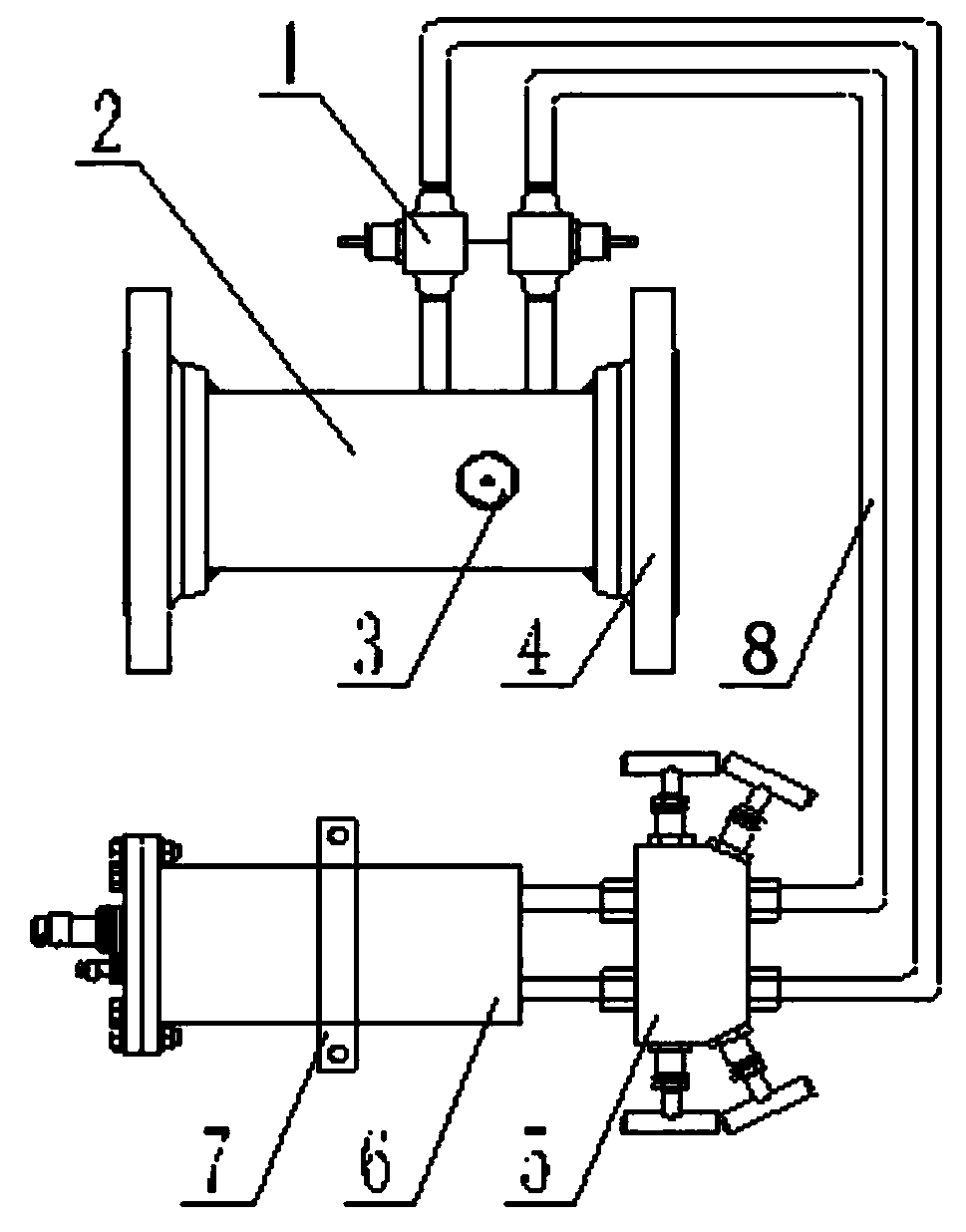 Marine steam flow measuring device and method