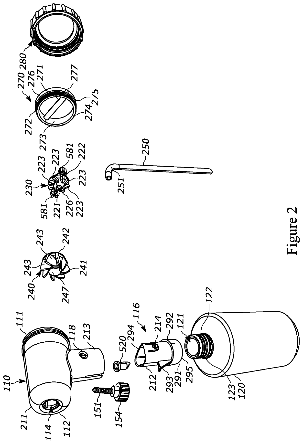 Fogging nozzle assembly couplable to a typical handheld blower