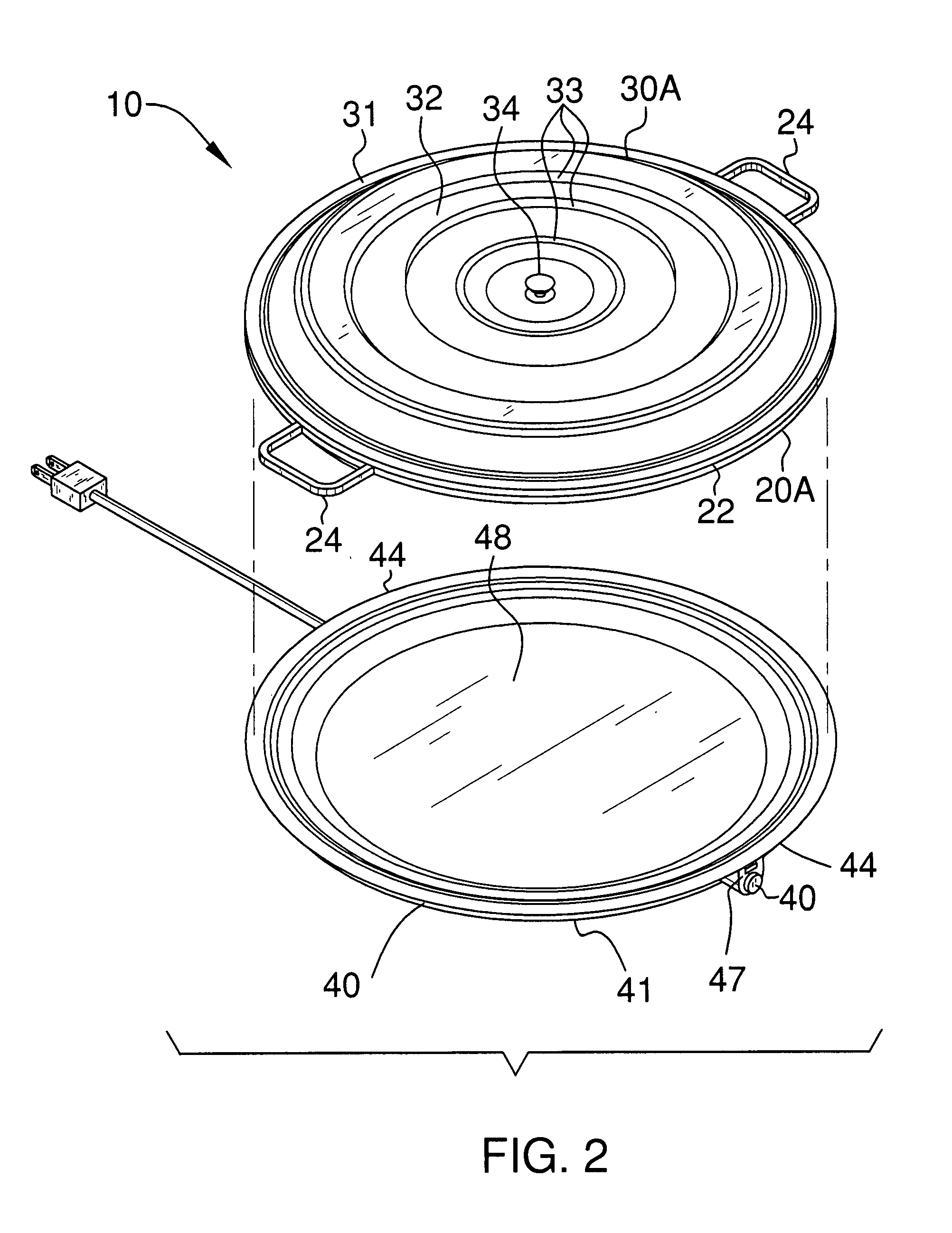 Combined food and food-plate warming device