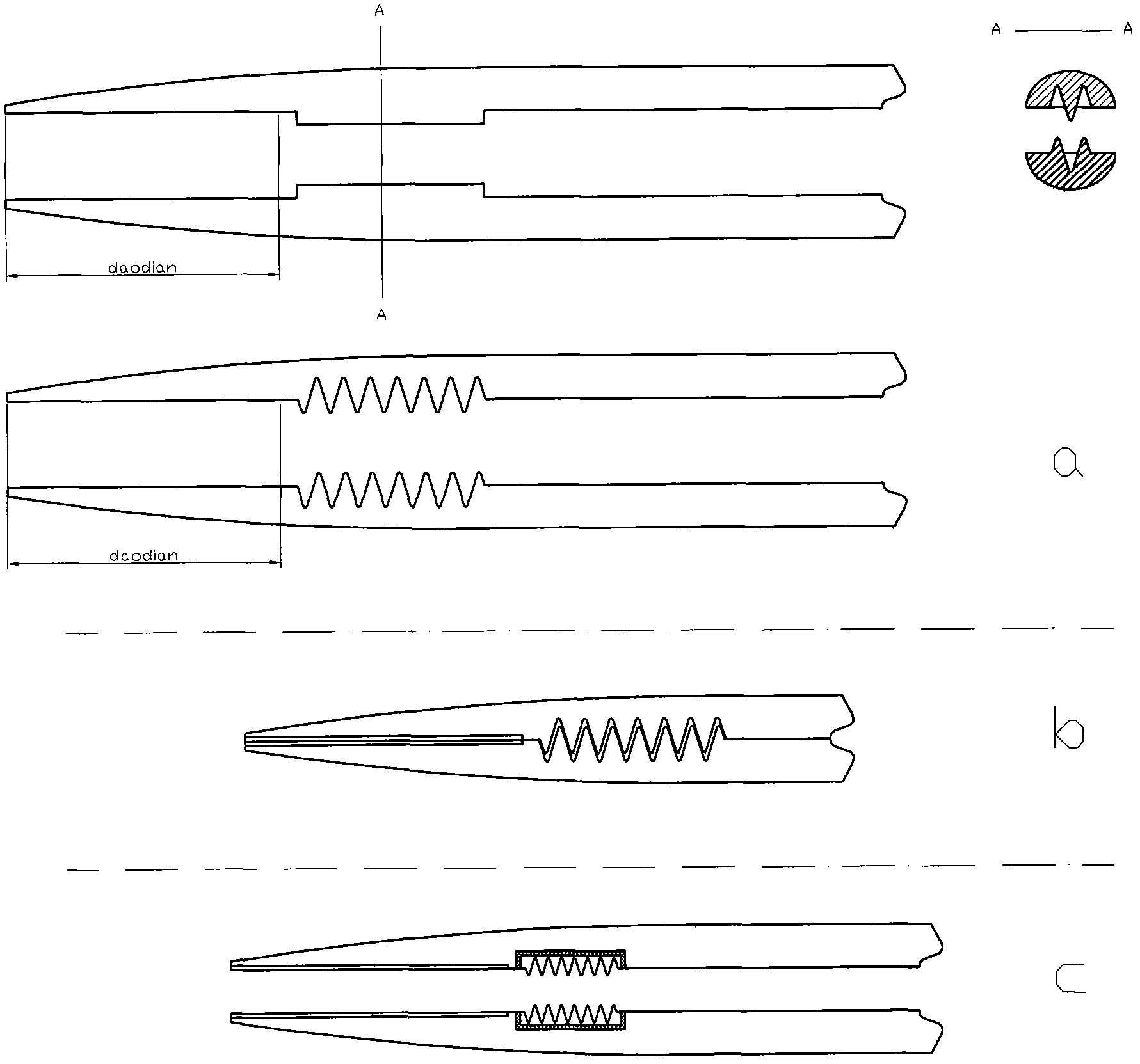 Toothed non-sticky bipolar electrocoagulation forceps