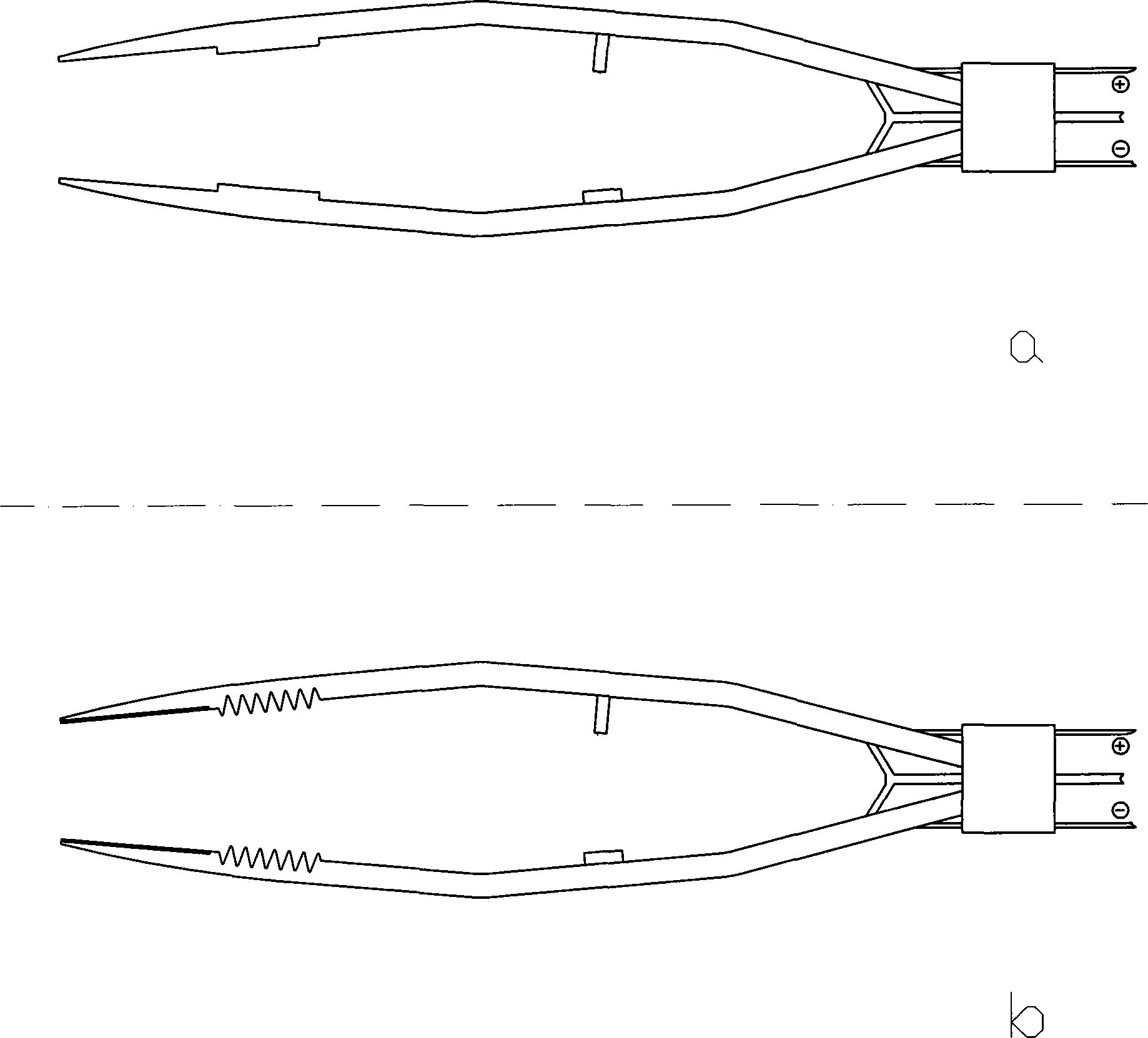Toothed non-sticky bipolar electrocoagulation forceps