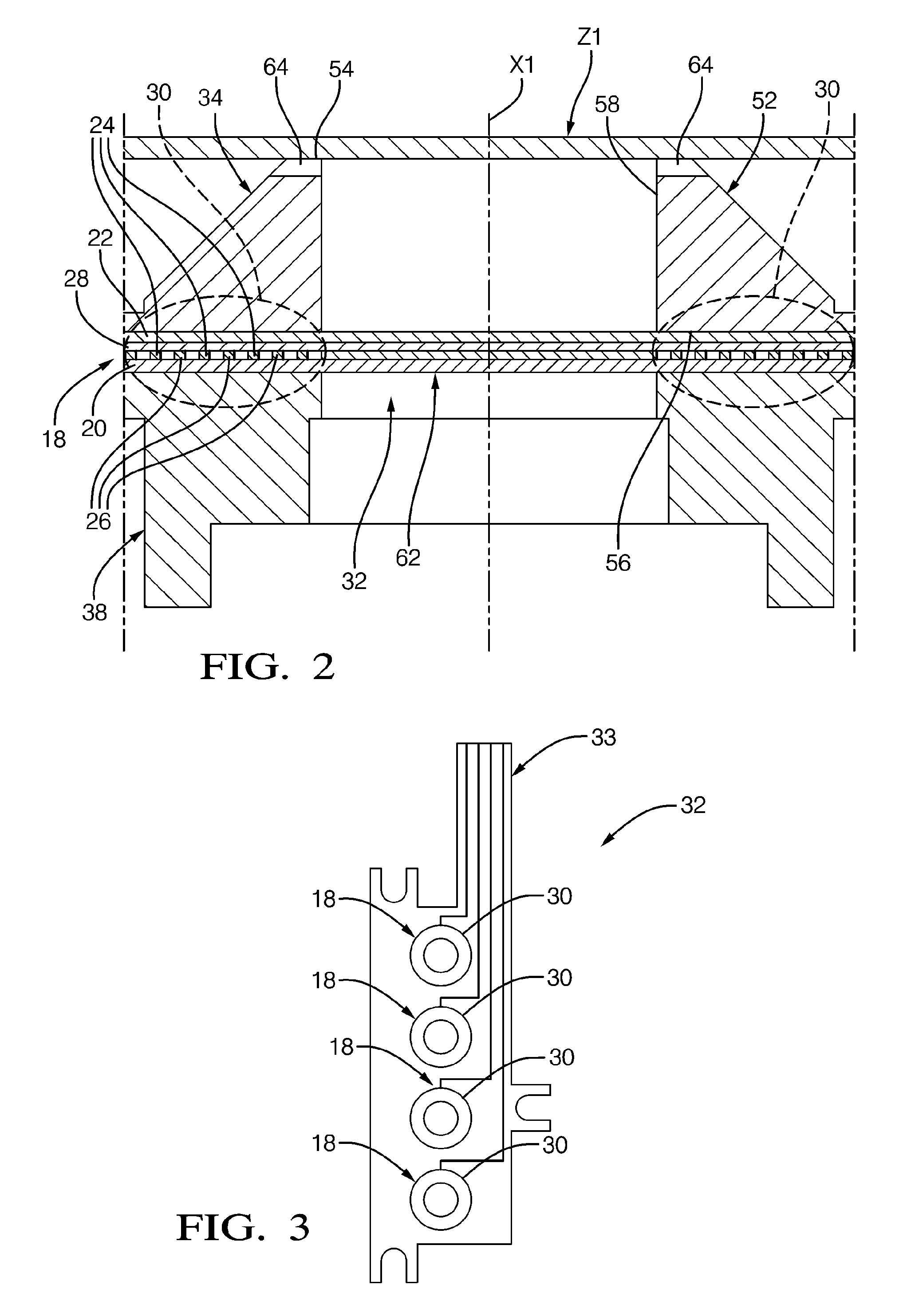 Control panel comprising resistive keys and spacers