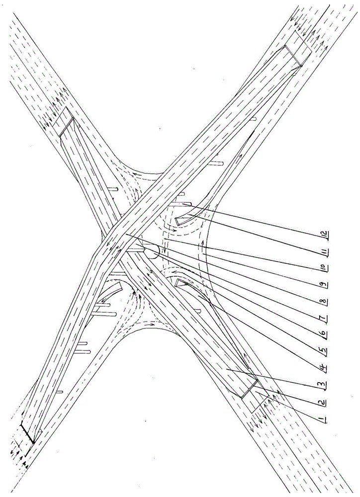 An all-steel hollow assembled overpass bridge