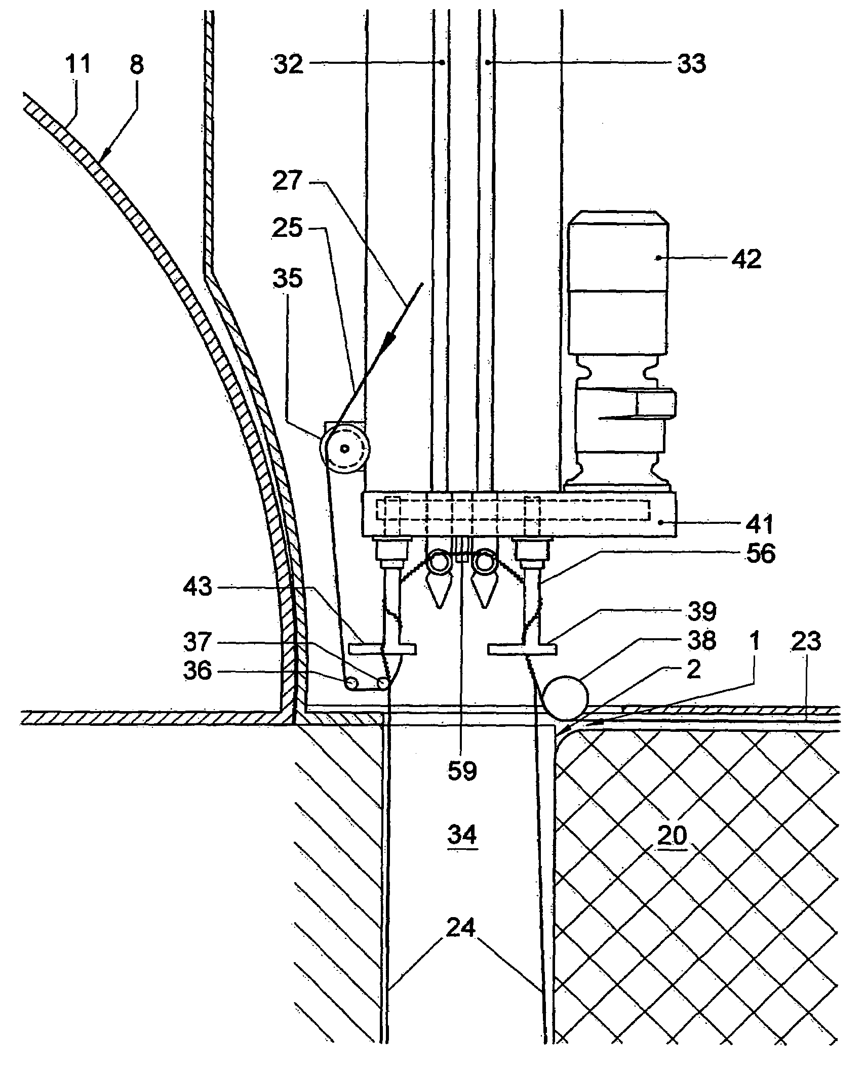 Method, an implement and a twister for tying together end portions of wire material extending around a bale
