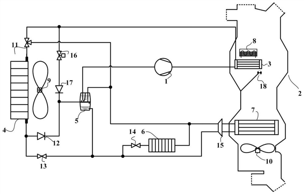 Operation method of automotive heat pump air conditioning system with multifunctional liquid reservoir