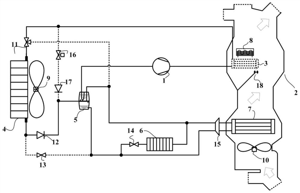 Operation method of automotive heat pump air conditioning system with multifunctional liquid reservoir