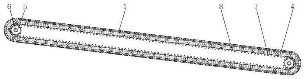 A fabric movable suspension conveying mechanism for assembly line in textile workshop