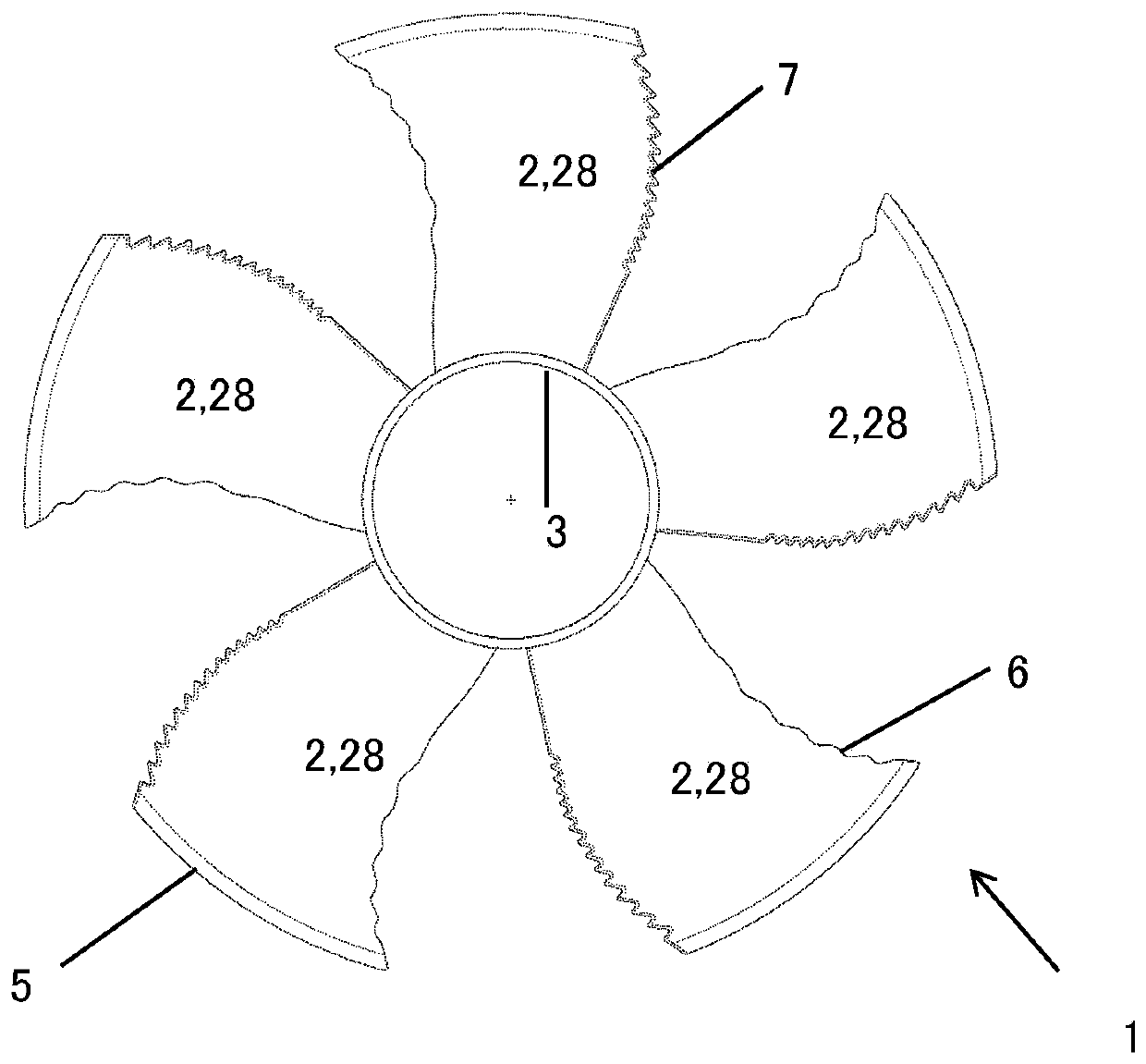Vanes for the impeller of a ventilator, impeller, and axial ventilator, diagonal ventilator, or radial ventilator