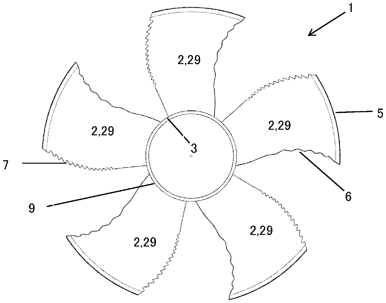 Vanes for the impeller of a ventilator, impeller, and axial ventilator, diagonal ventilator, or radial ventilator