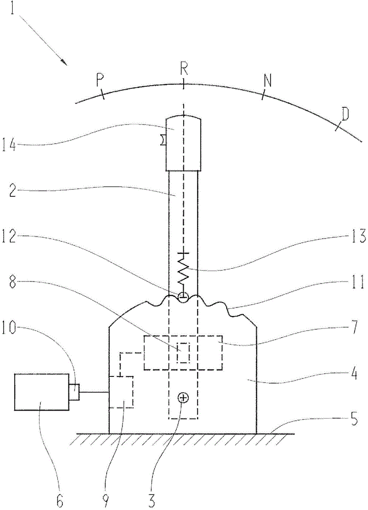 Shift lever device for actuating a vehicle gearbox