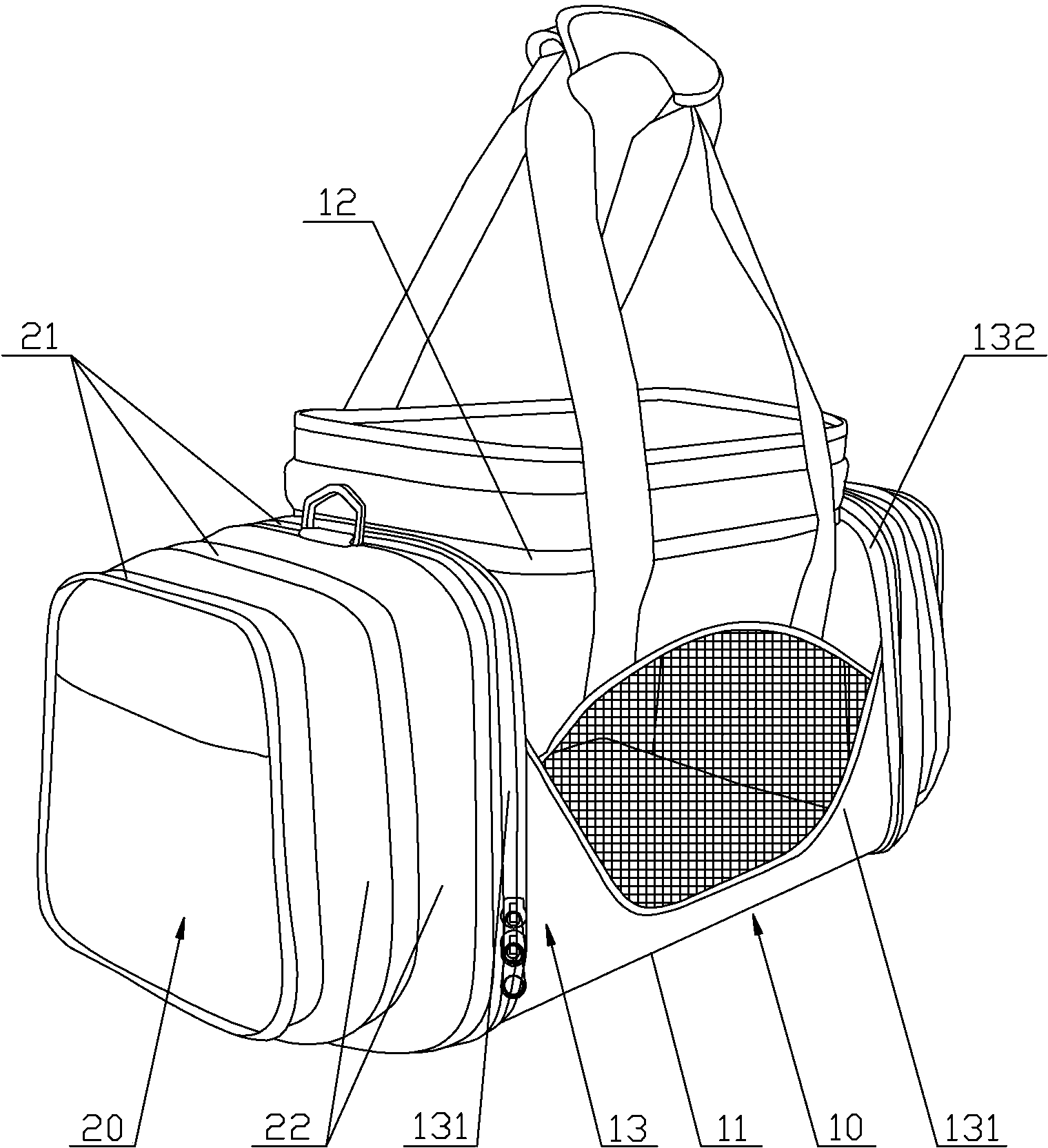 Pet bag capable of stretching and expanding