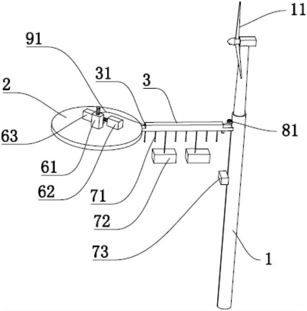 Mariculture method and device based on offshore wind plant