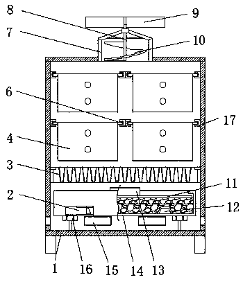Smoking device of smoked fish, applied to agricultural product processing