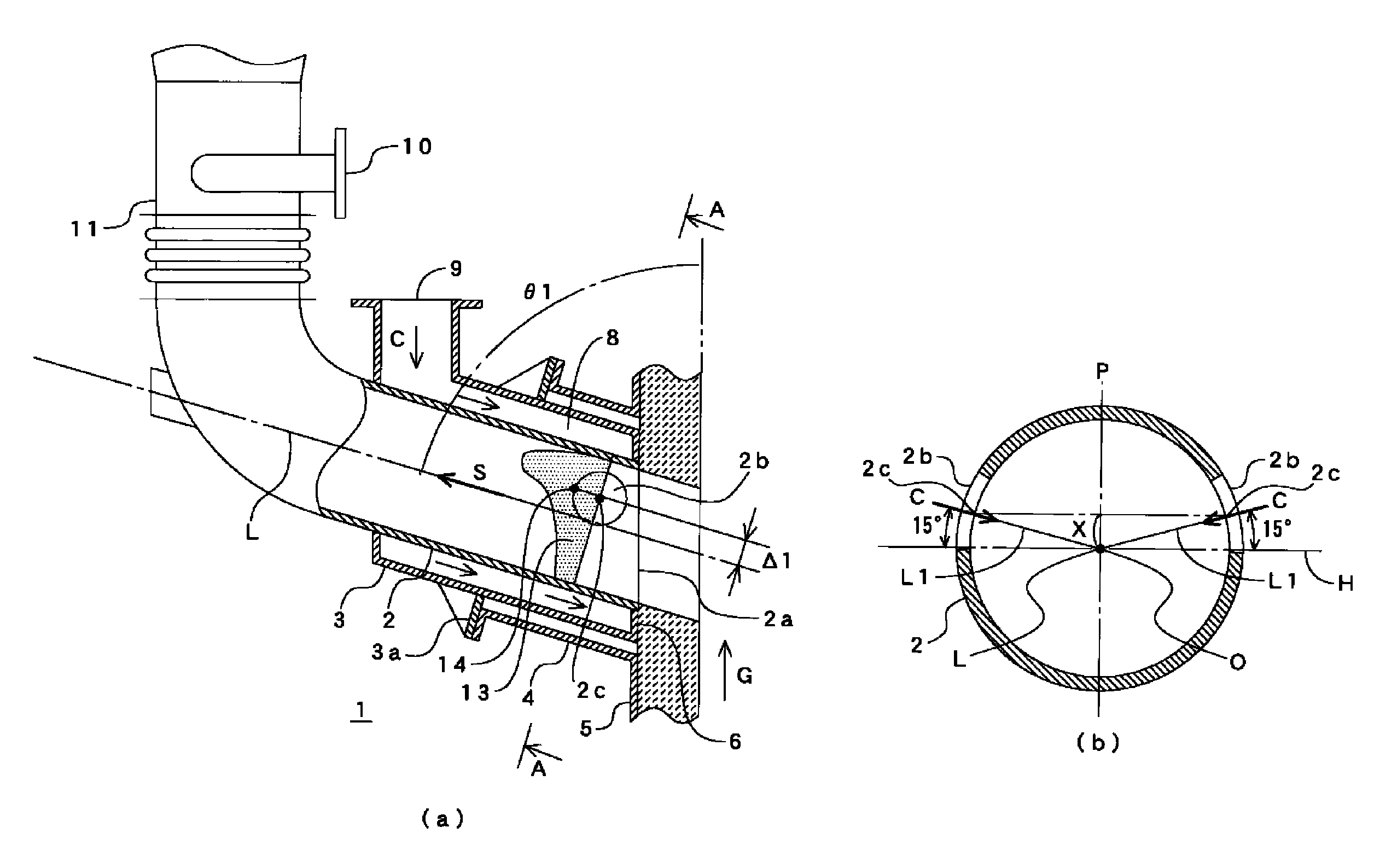 Combustion gas bleeding probe and method for running probe