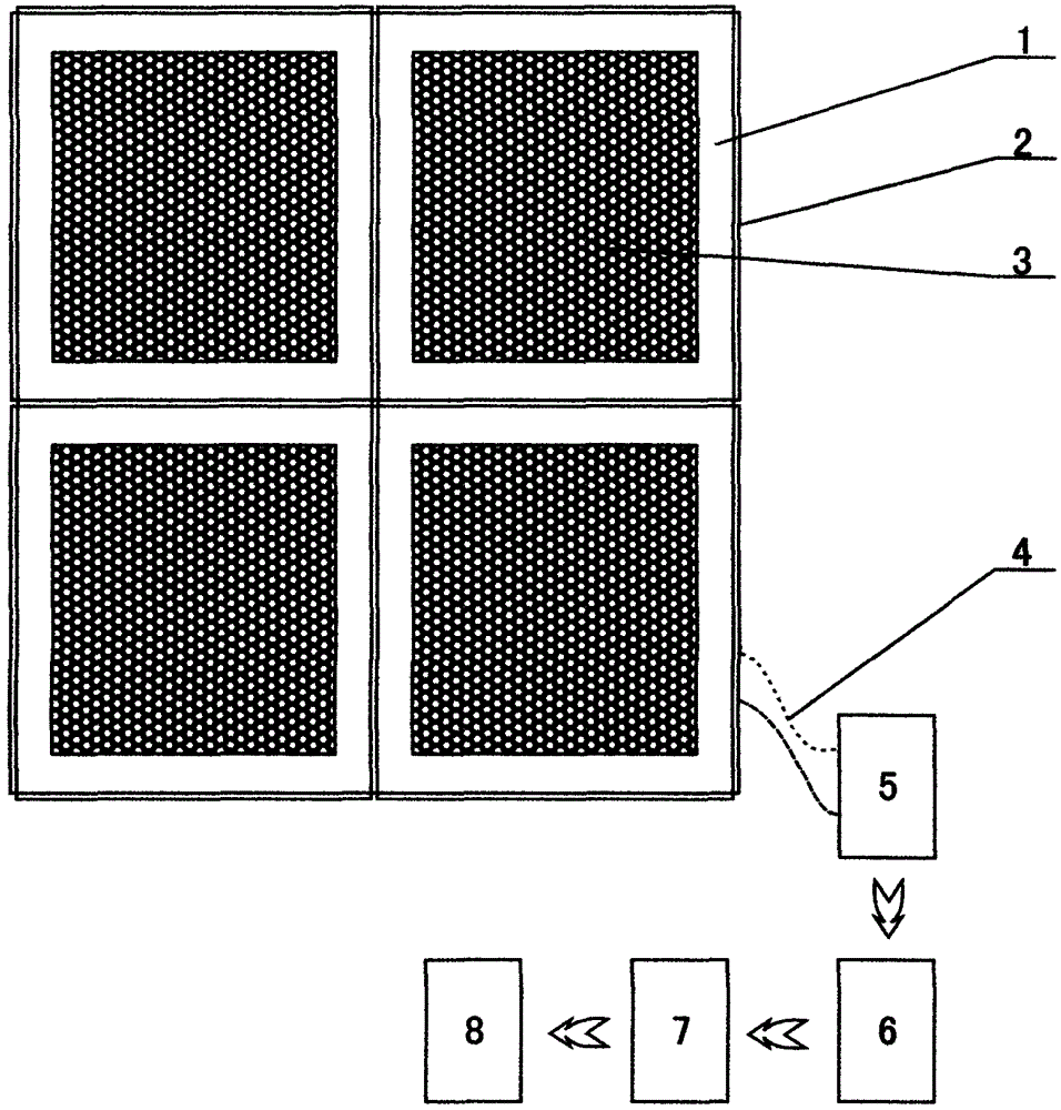 A power generation device of a single crystal silicon glass composite body in a glass curtain wall