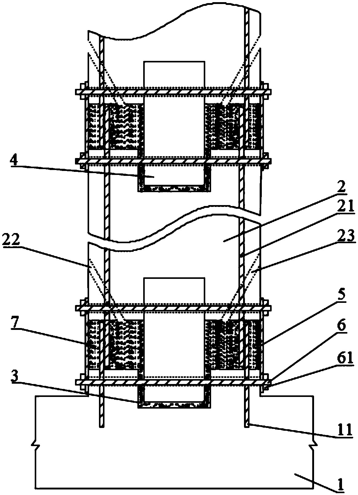 a socket-plug type structure of cast-in-situ UHPC material for prefabricating and assembling bridge piers