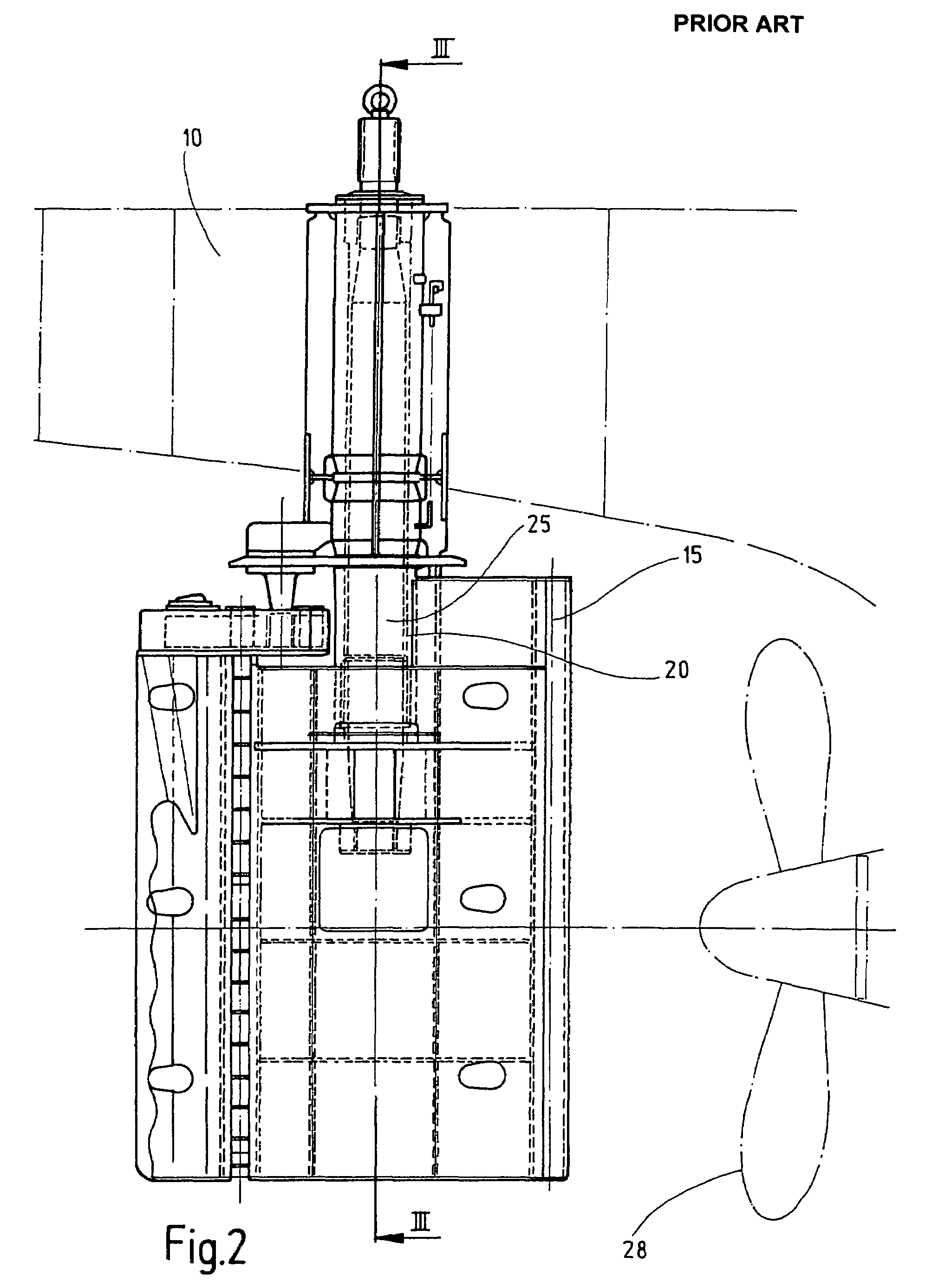 Device for the checking and measurement of the journal bearing clearance on the rudder shaft of a rudder for water-borne craft