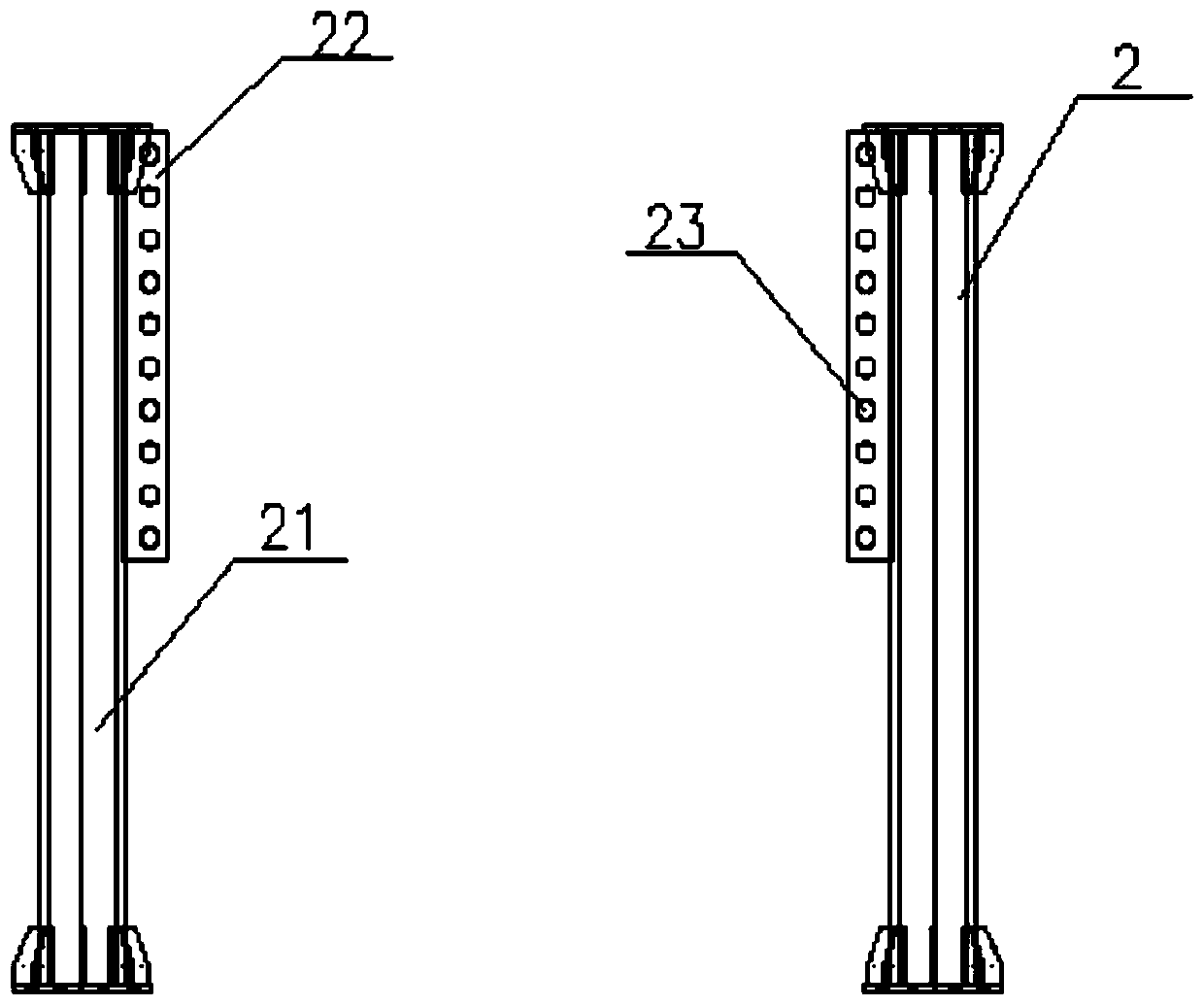 A highway height limit gantry and its height limit adjustment method