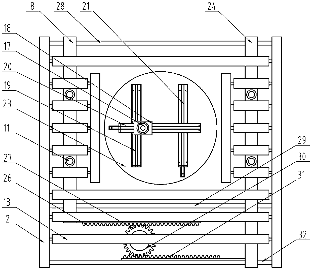 Automation device for online machining wheel chamfering