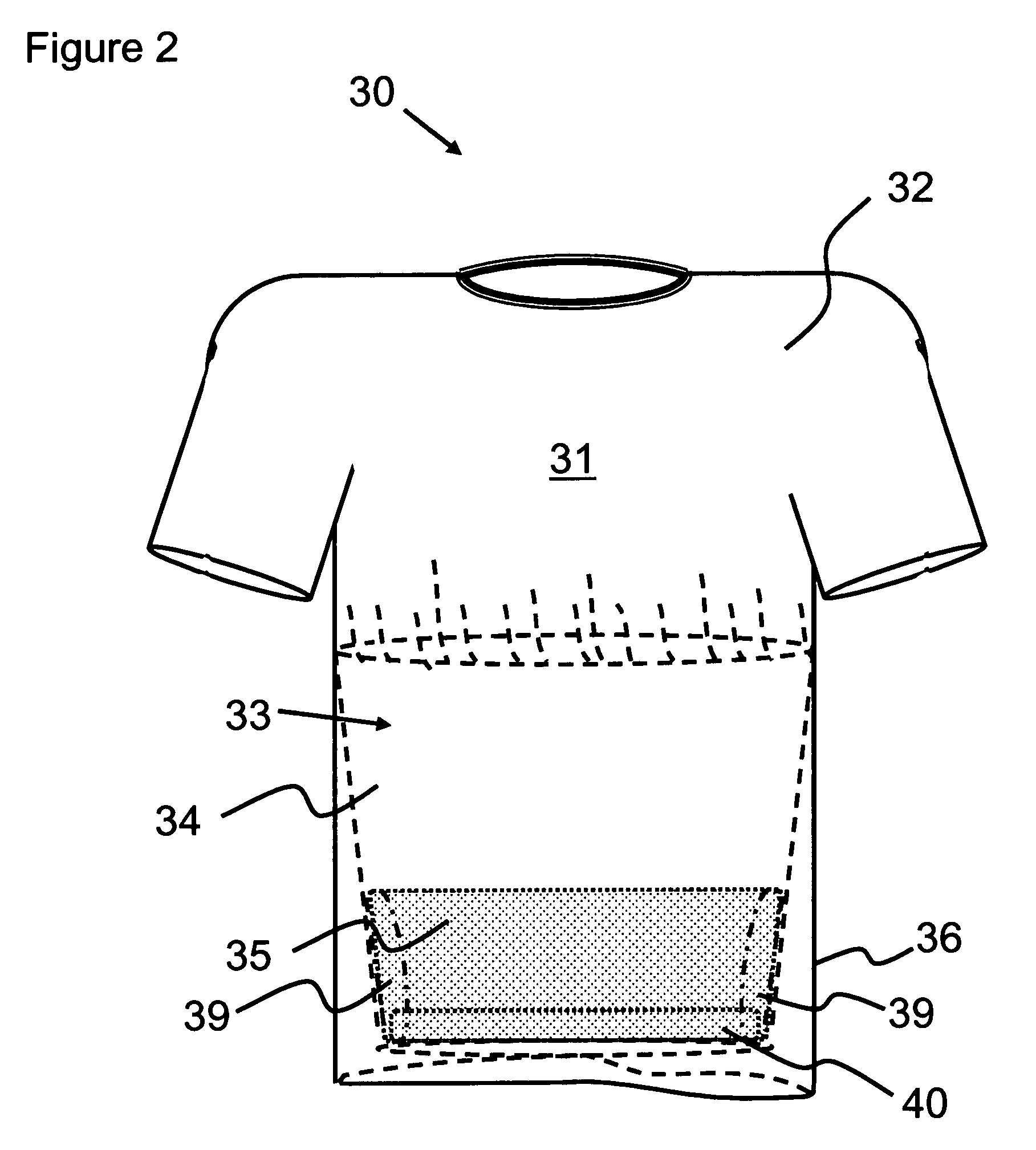 Shirt having form-fitting mid-section support
