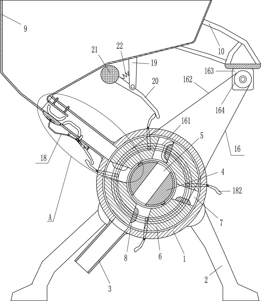 A swing U-shaped cushion directional feeder