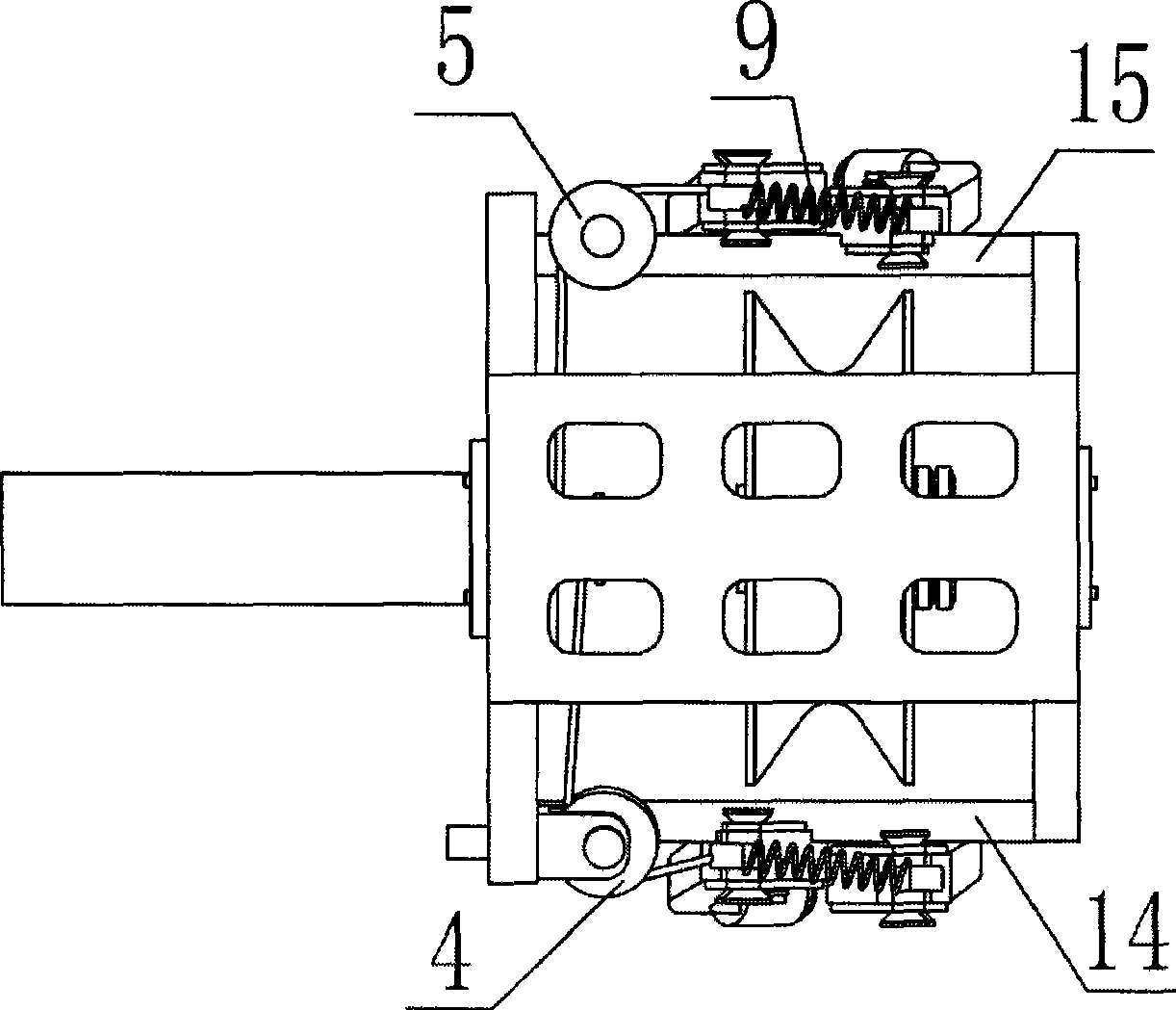 Gripper mechanism with fault release function for walking of patrolling robot