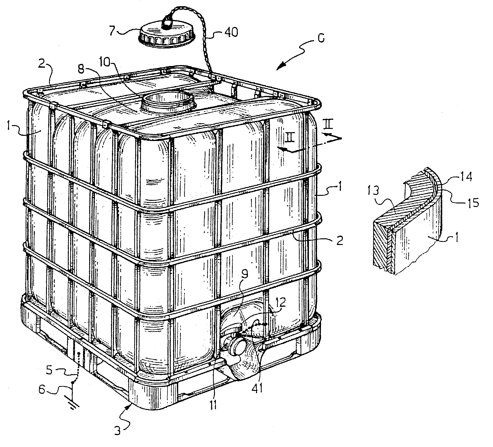 Electrostatic charge-free container