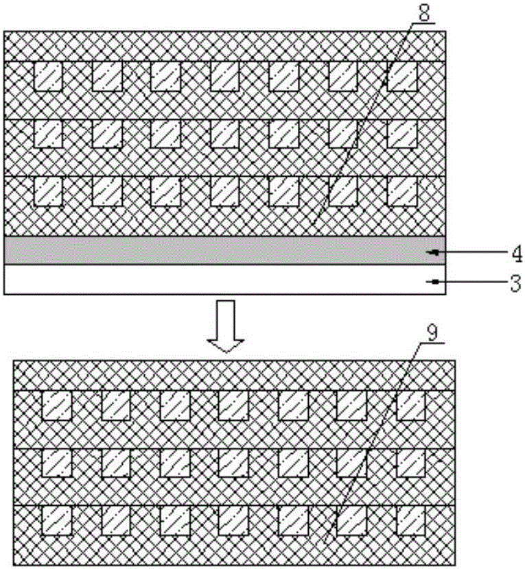 Method for preparing force response photonic crystal material on basis of nano molding technique