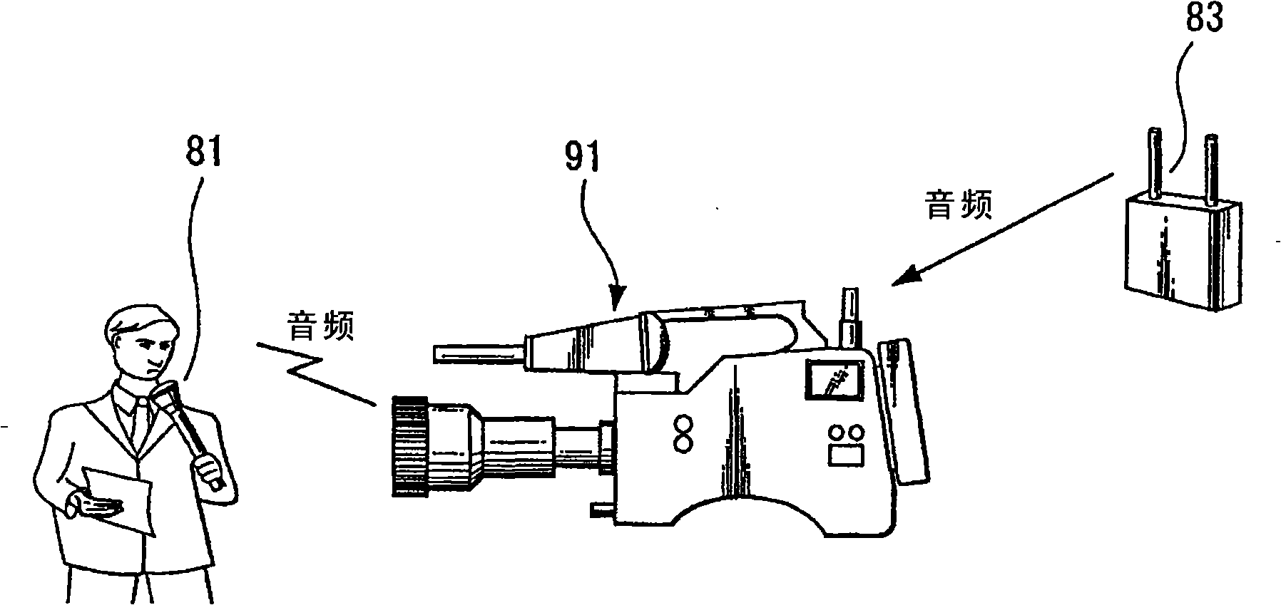 Wireless audio transfer system, and wireless microphone