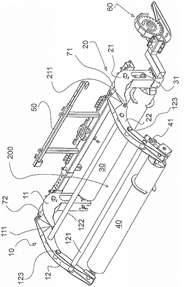 Device for winding and unwinding two-dimensional roll material