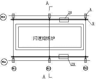 Optimized flash smelting furnace mounting method