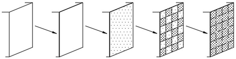 A kind of construction method of self-falling waterproof exterior wall of building