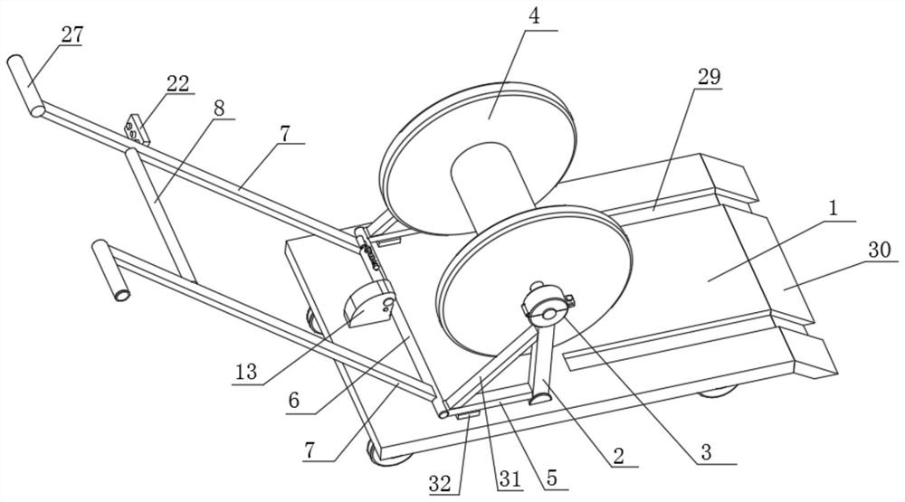 Electric power engineering wire winding vehicle facilitating loading and unloading of reel