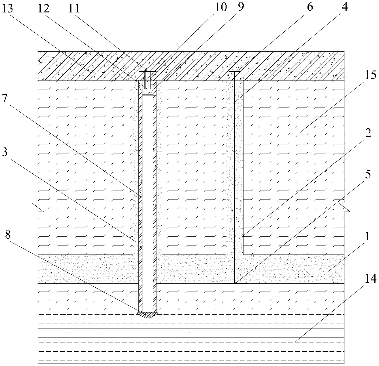 Anti-floating piled raft structure combining deep-layer jet-grouting cement-soil board and anchor and construction method