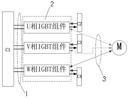 Main circuit topology based on igbt parallel current sharing