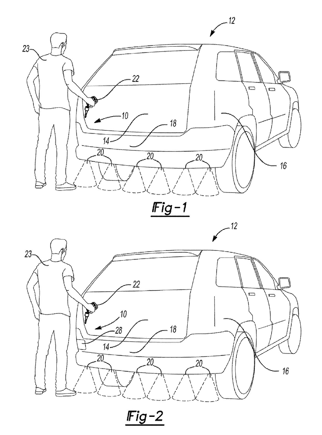 Ultrasonic object detection system for motor vehicles and method of operation thereof