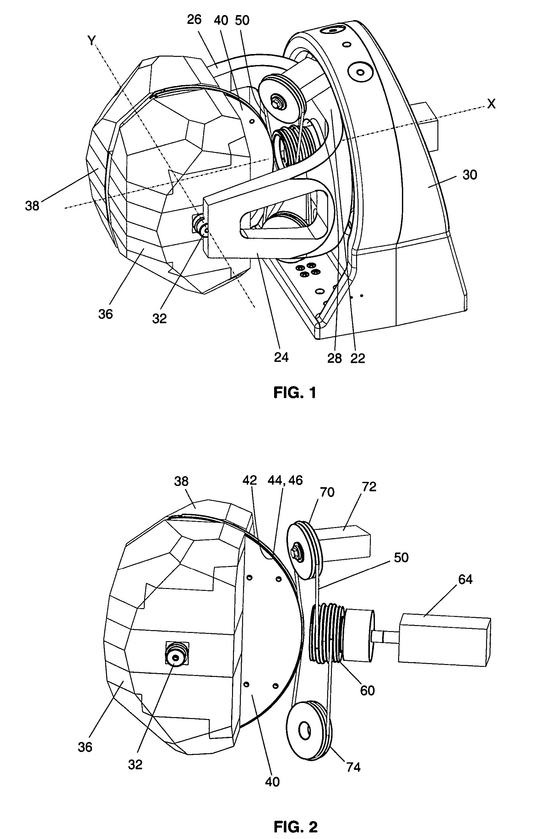 Apparatus for pivotally orienting a projection device