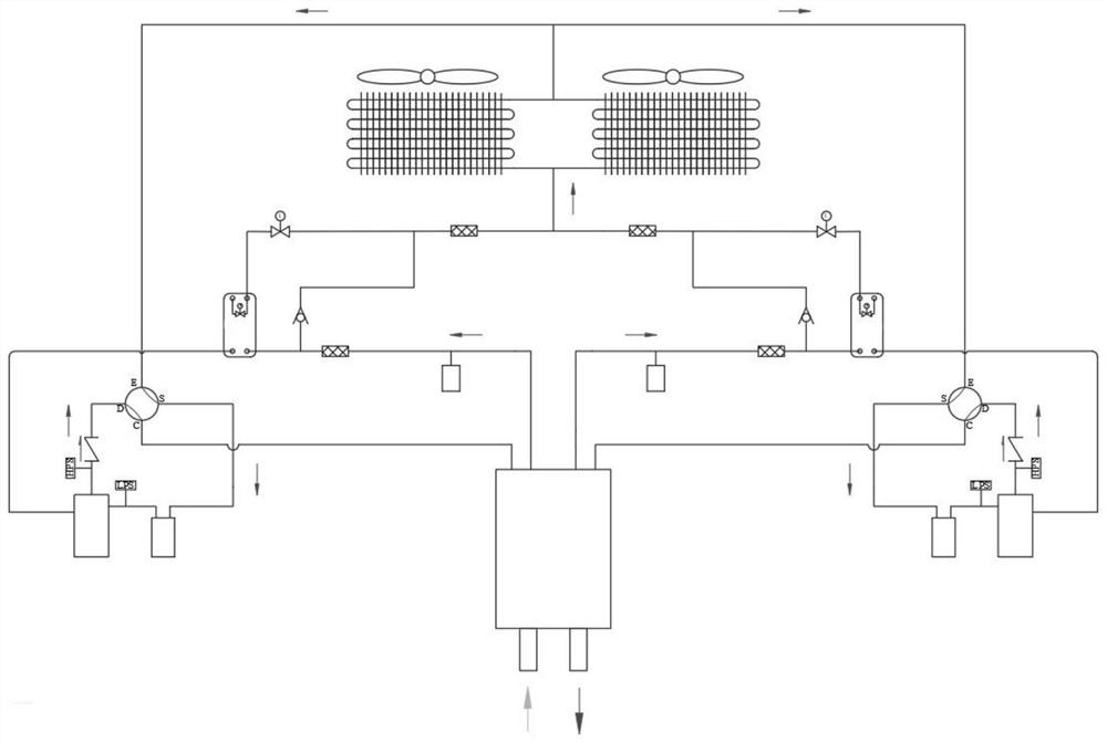 High-energy-efficiency air source heat pump during partial load operation