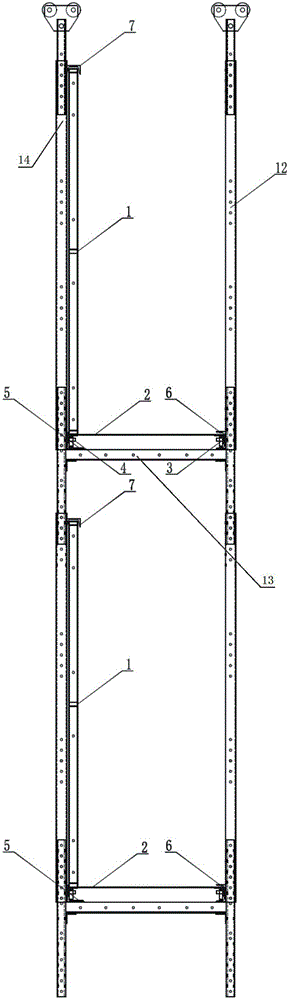 A device and method for adjusting the size of the top mold system hanger