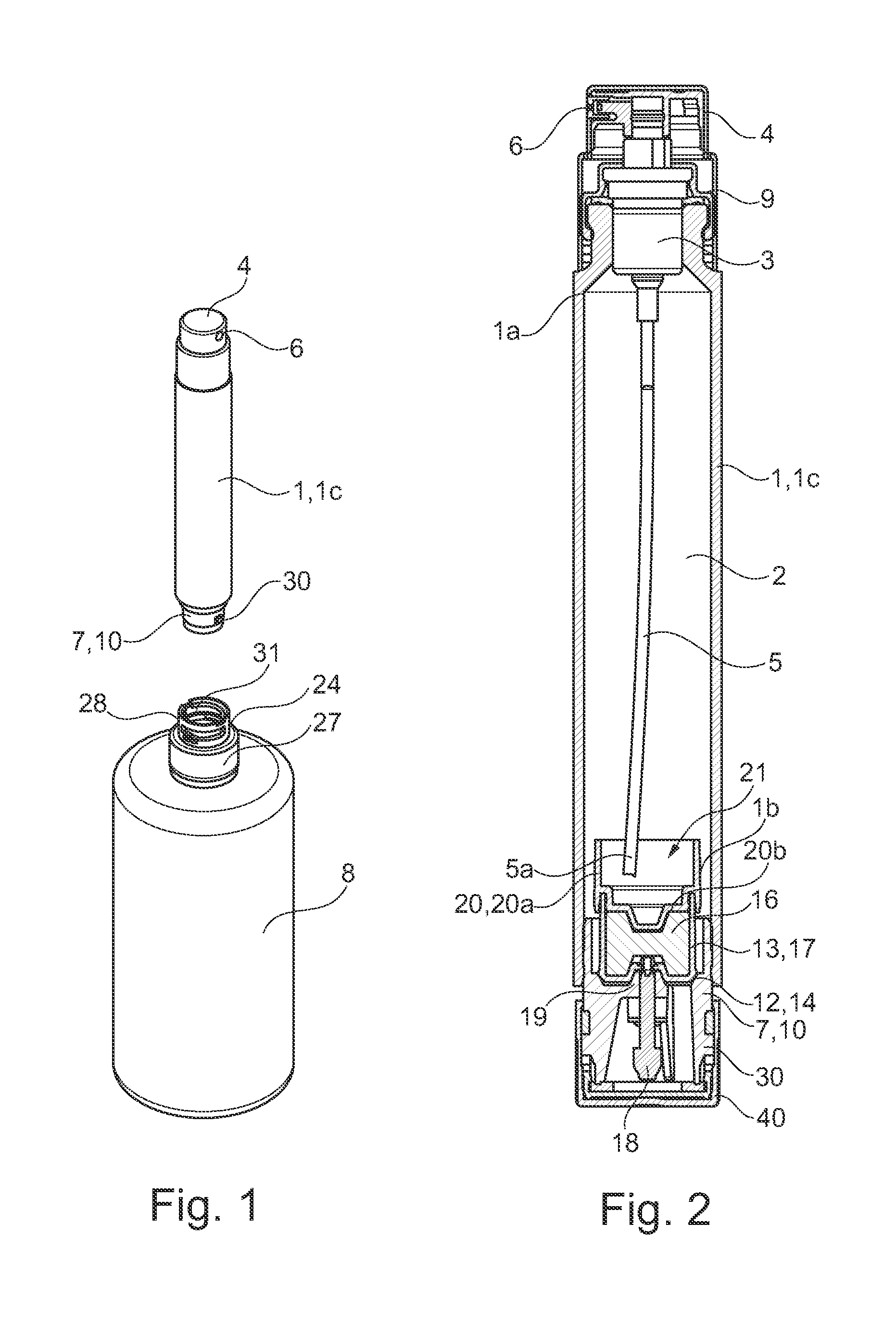 Fillable bottle for dispensing a fluid product