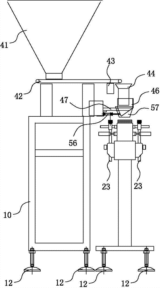 Regular particle material combination quantitative filling machine