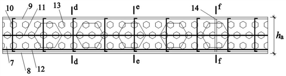 Partially coated honeycomb steel-concrete composite beam and manufacturing method thereof