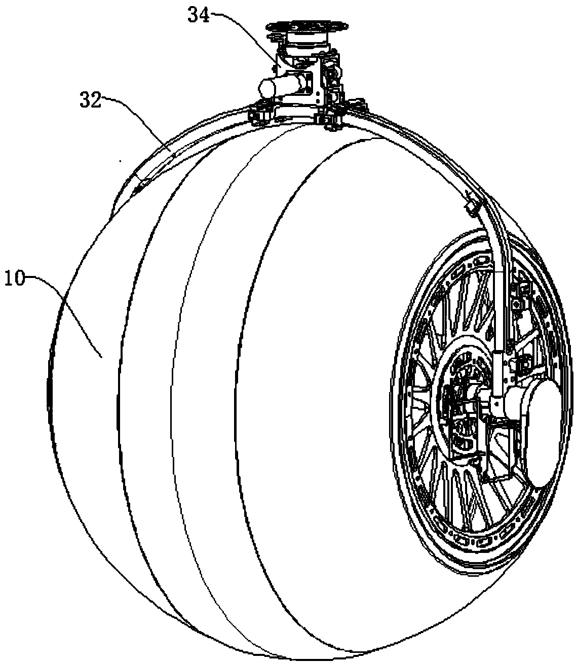 Wire rope driving assembly and spherical robot